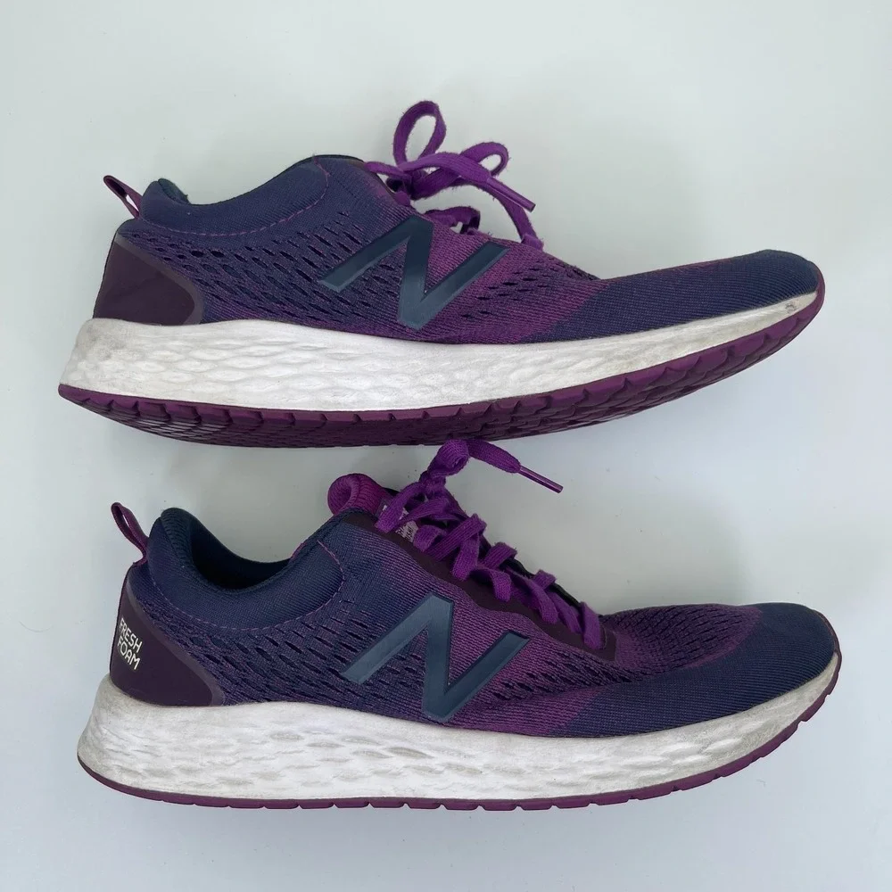 New Balance Fresh Foam Arishi Running Shoes Size 9.5 Women's Purple Mesh